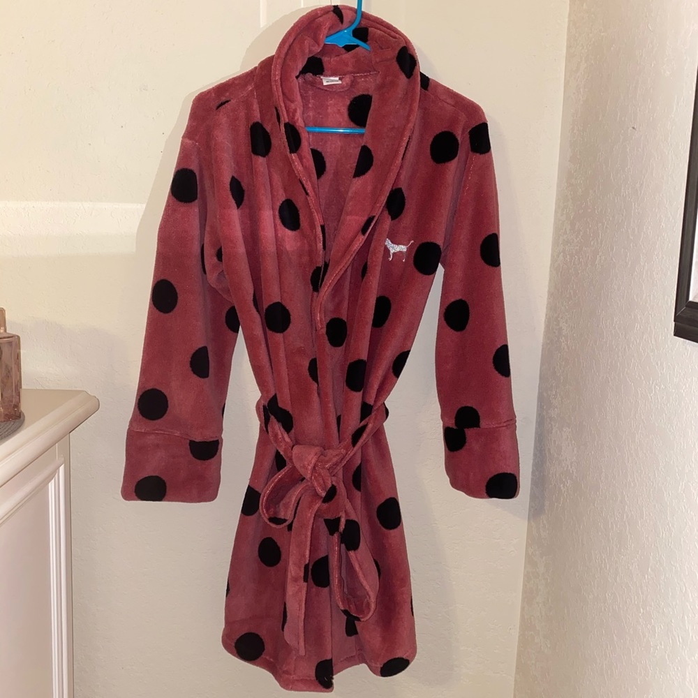 Pink Victoria’s Secret plush robe
